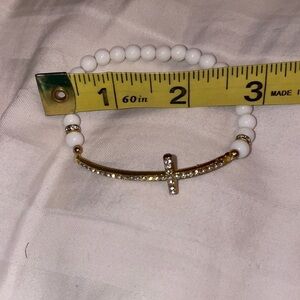 Cross rhinestone bracelet